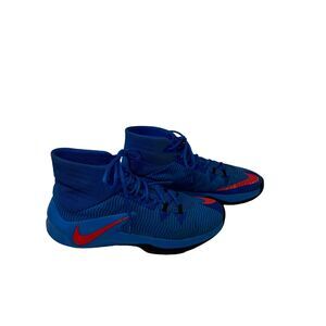 Nike Zoom Blue Anthracite Basketball Shoes 844370-464 Sneakers Men's sz 10